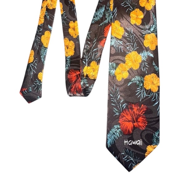 Hawaiian Ties (Lot of 3) Men’s Tropical Floral Classic Size Island Neckties - Picture 10 of 13